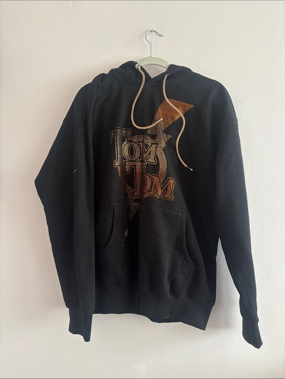 Black Hoodie with Bronze Metallic Logo